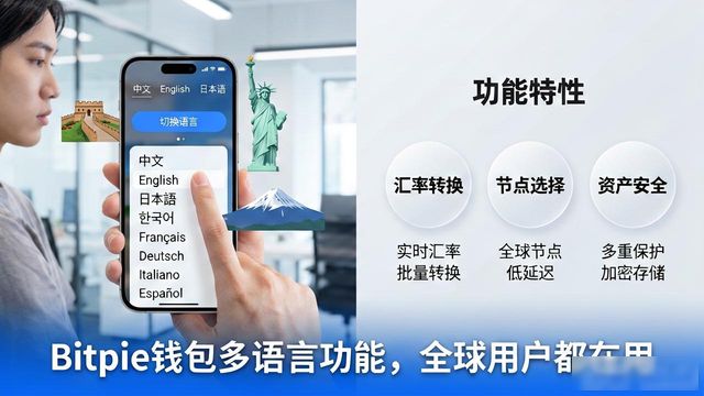 Bitpie钱包多语言功能，全球用户都在用