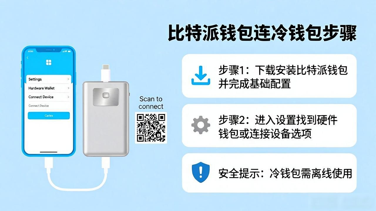 比特派钱包怎么连冷钱包?一图看懂全步骤