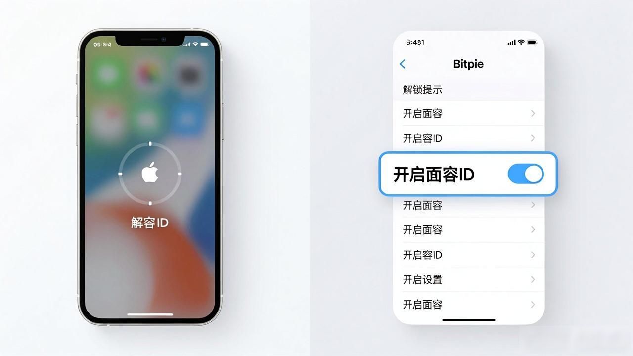 苹果用户Bitpie钱包开启面容ID与指纹解锁指南