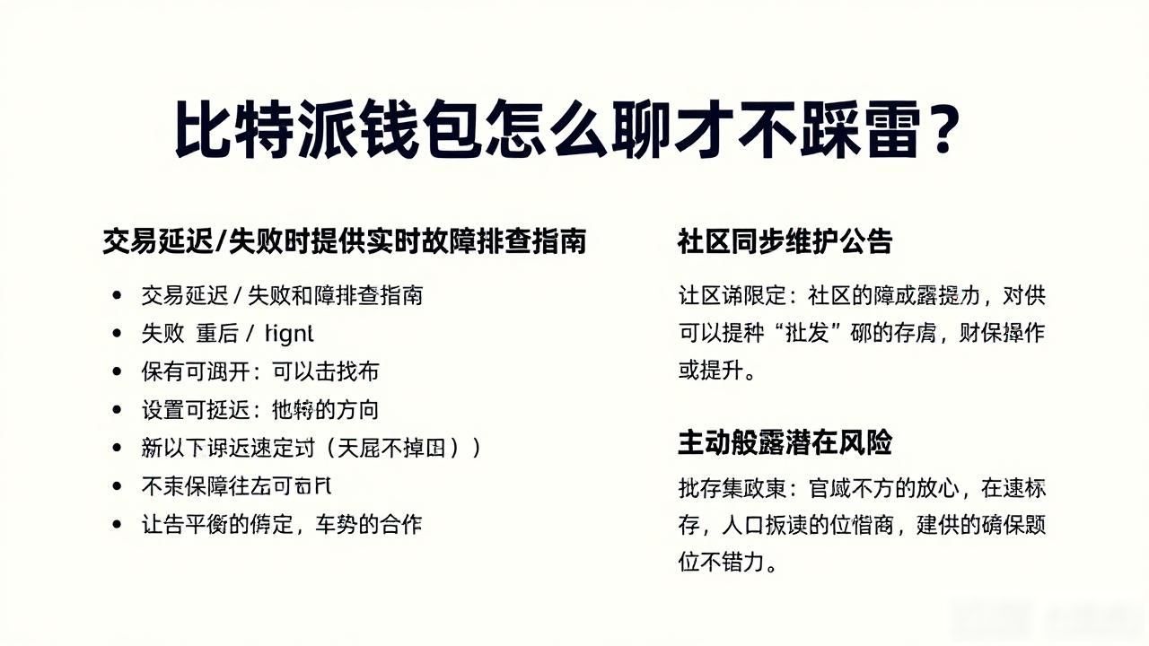 比特派钱包怎么聊才不踩雷？