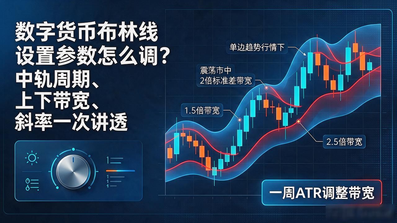 数字货币布林线设置参数怎么调？中轨周期、上下带宽、斜率一次讲透