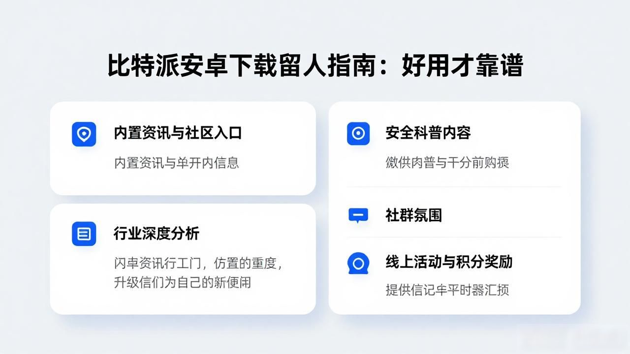 比特派安卓下载留人指南：好用才靠谱