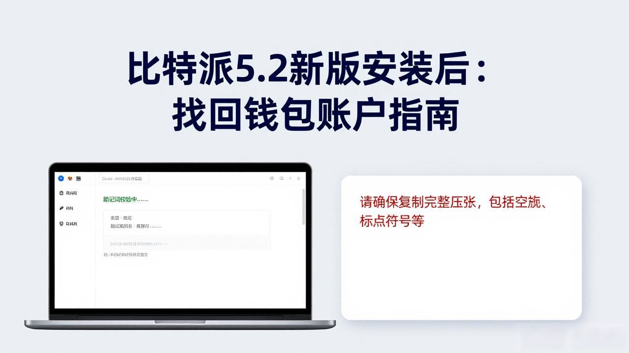 比特派5.2新版安装后找回钱包账户指南