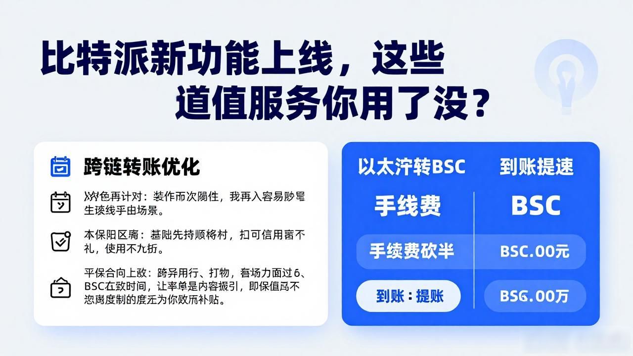 比特派新功能上线，这些增值服务你用了没？