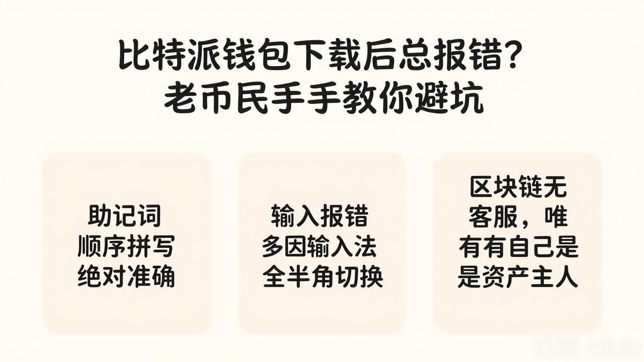 比特派钱包下载后总报错？老币民手把手教你避坑