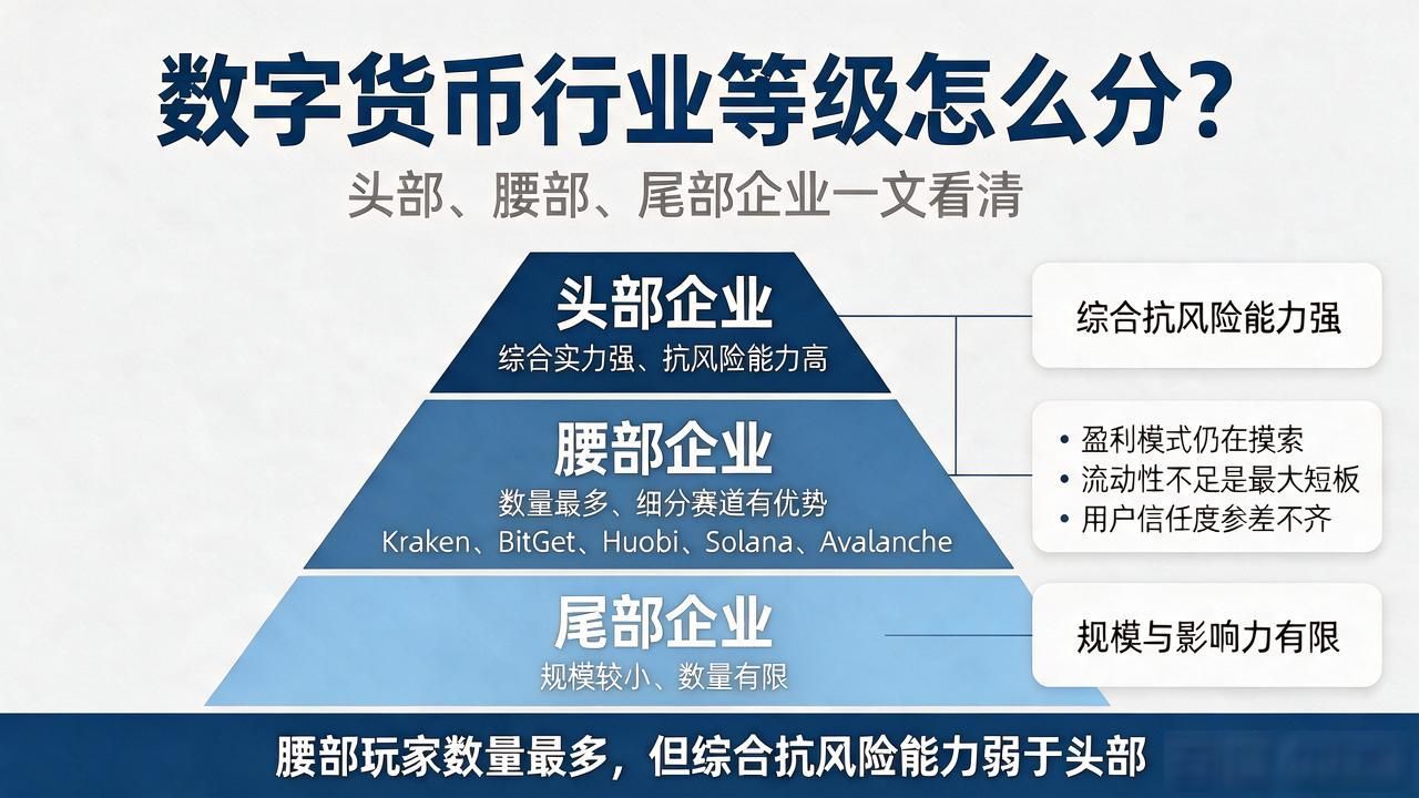 数字货币行业等级怎么分？头部、腰部、尾部企业一文看清
